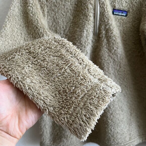 PATAGONIA Los Gatos Beige Tan 1/4 Zip Long Sleeve Pullover Sweater Womens Small - Picture 5 of 7